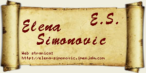 Elena Simonović vizit kartica